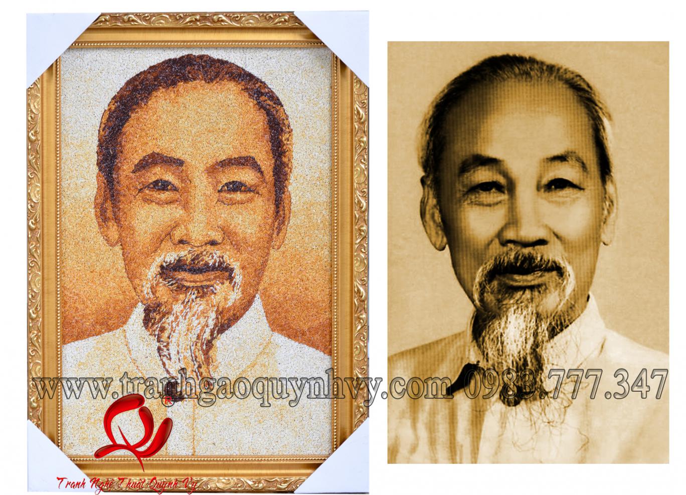 Chân Dung Chủ tịch Hồ Chí Minh 40 x 60
