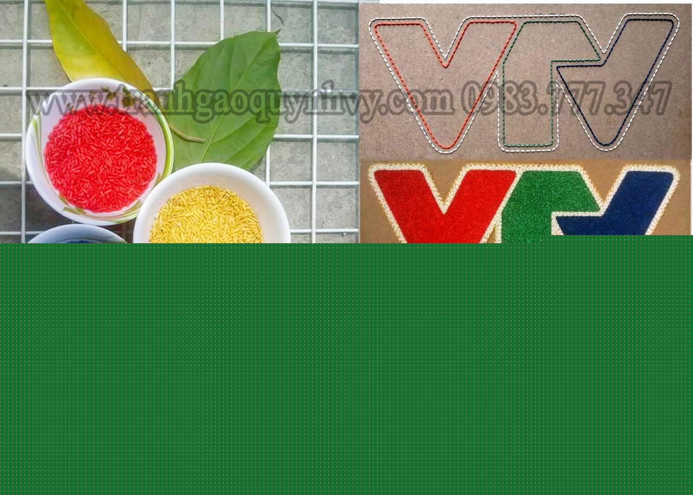 Tranh Gạo Logo VTV
