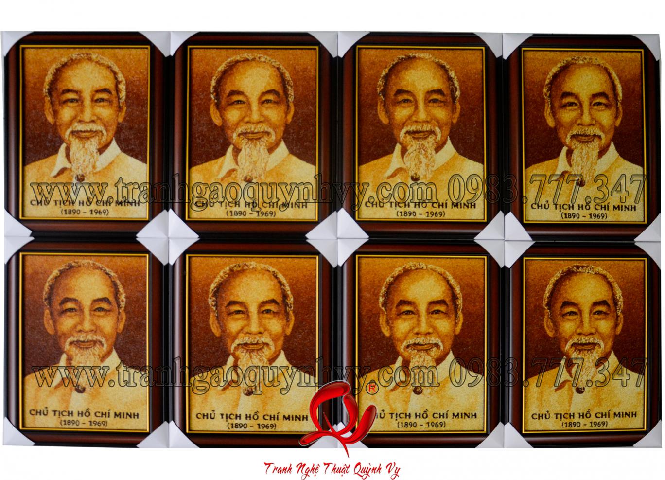 Chân Dung Chủ tịch Hồ Chí Minh - 8 bức
