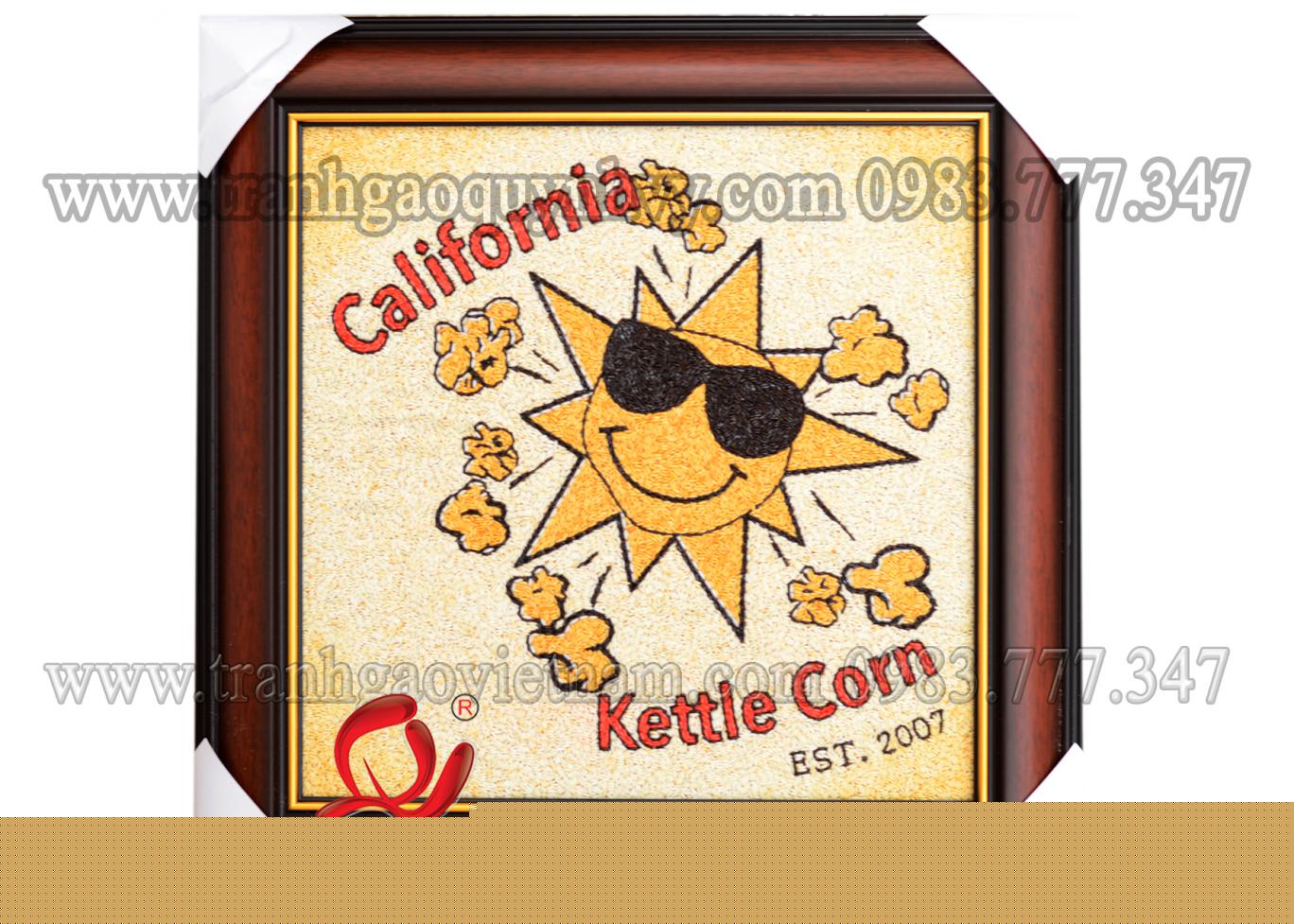 Tranh Gạo Logo California 40 x 40
