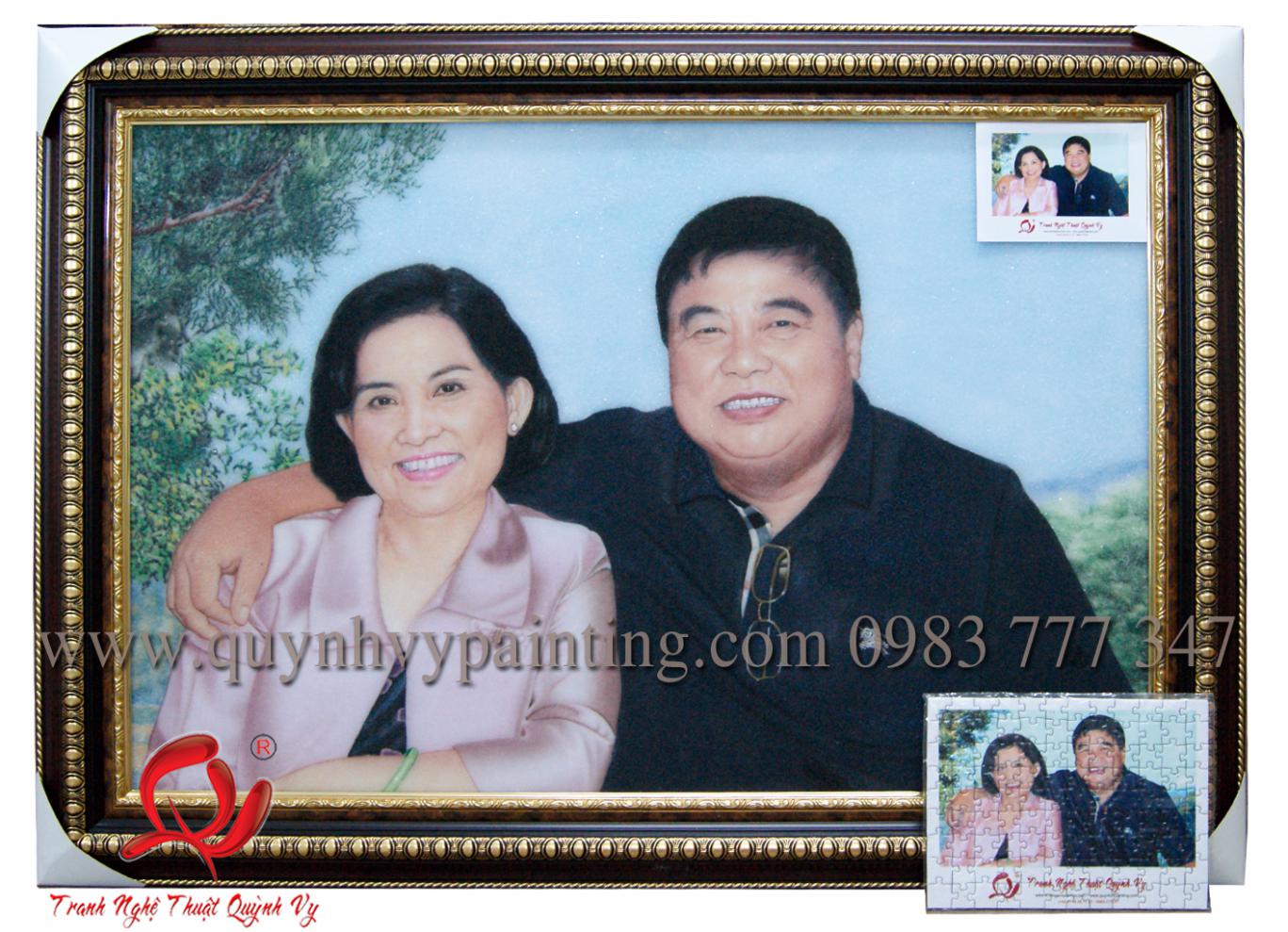 Đá Quý Chân Dung 2 người
