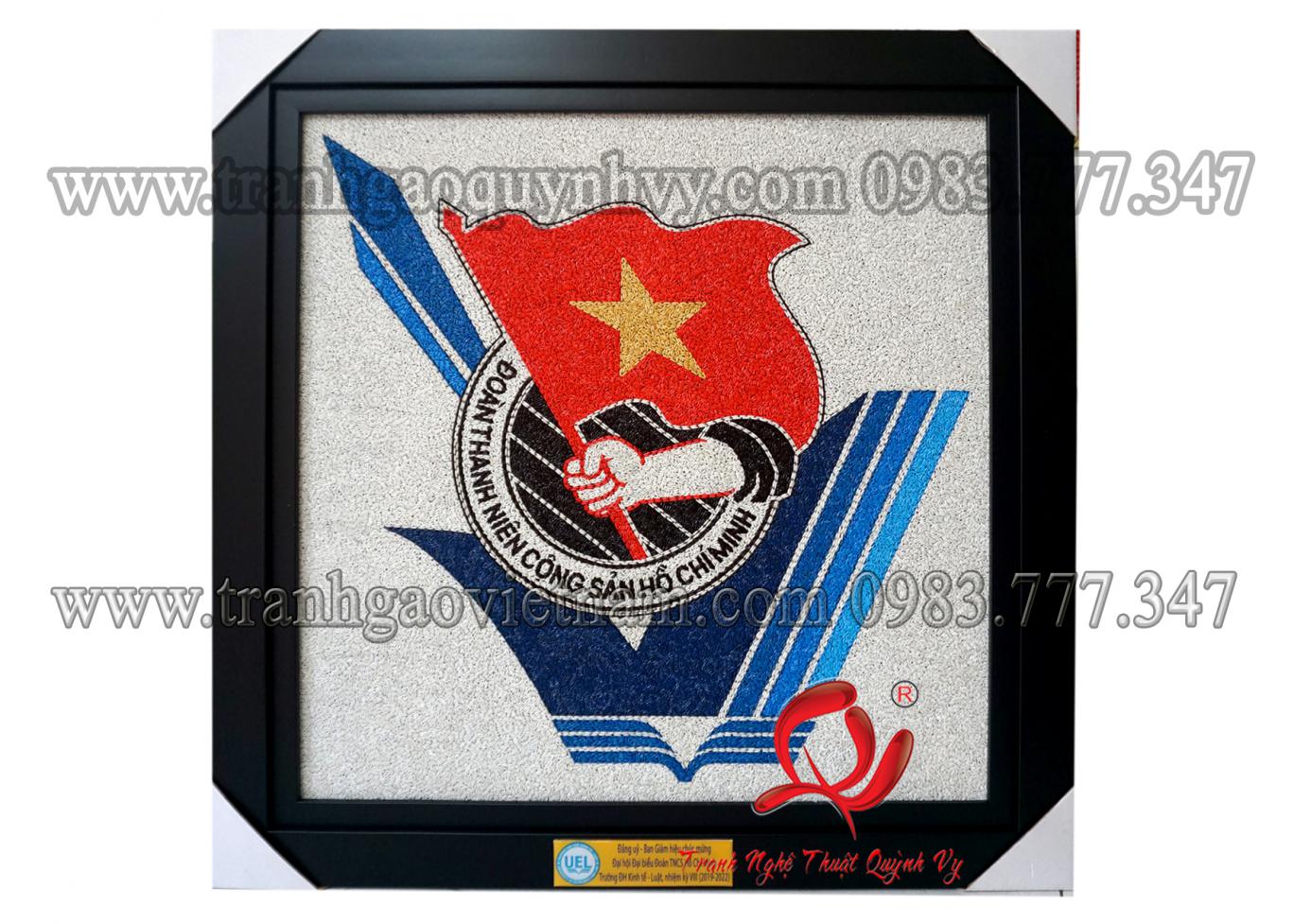 Tranh Gạo Logo Đoàn TNCS Nhiệm Kì 2019-2024
