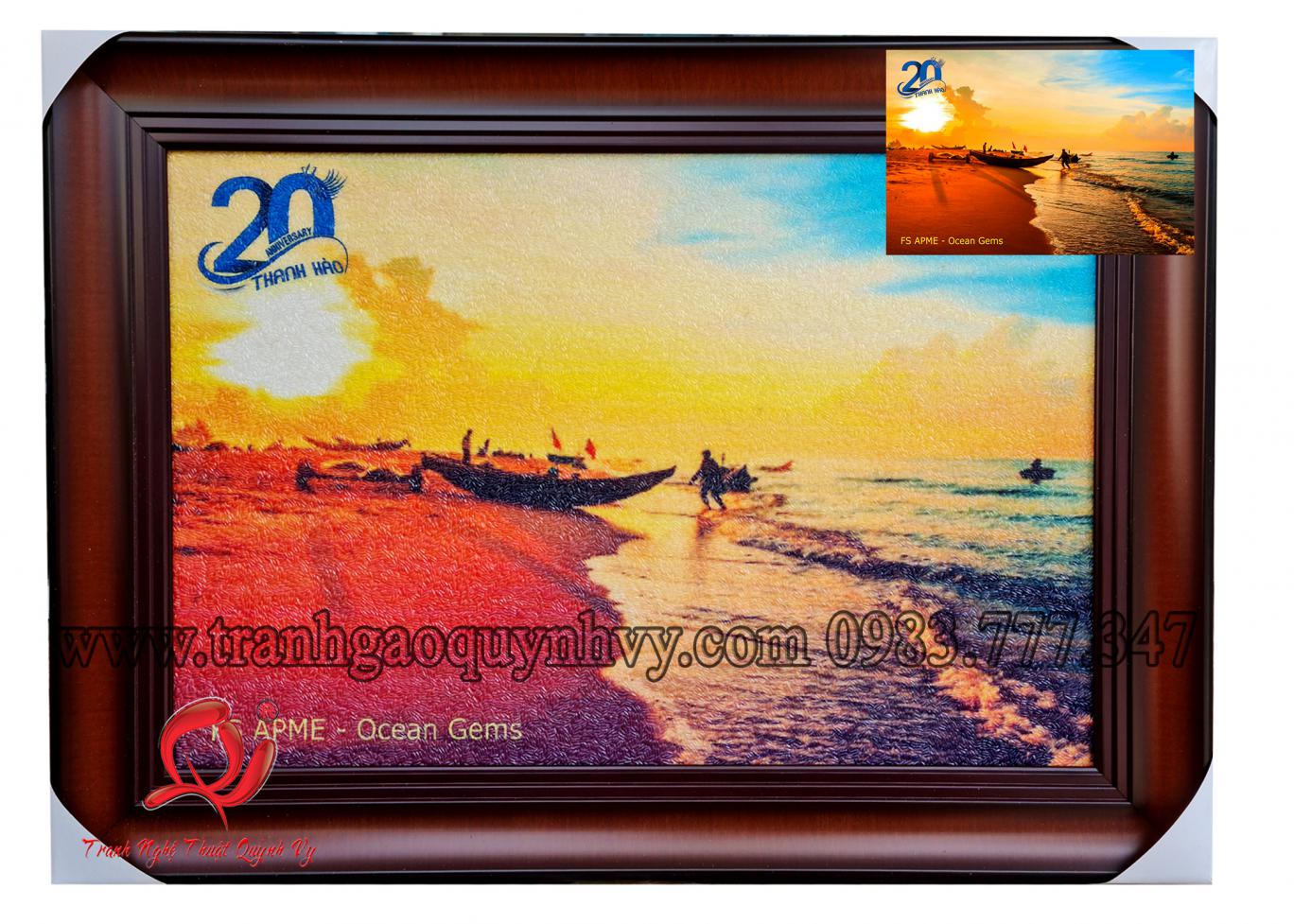 Tranh Phong cảnh biển & Logo - 40 x 60
