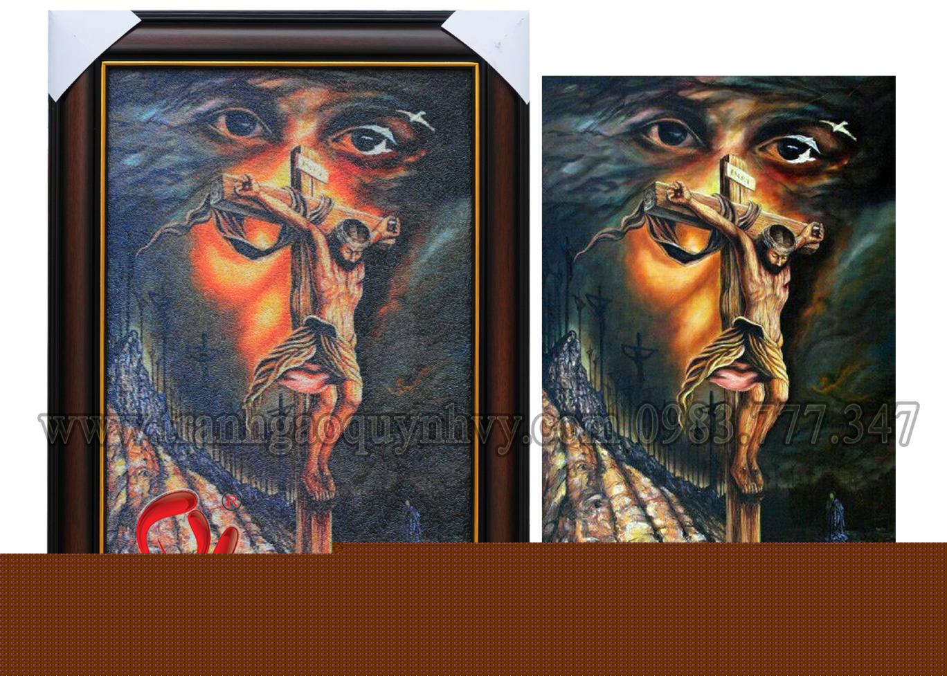 Tranh Gạo Màu Chúa Jesus 40 x 60

