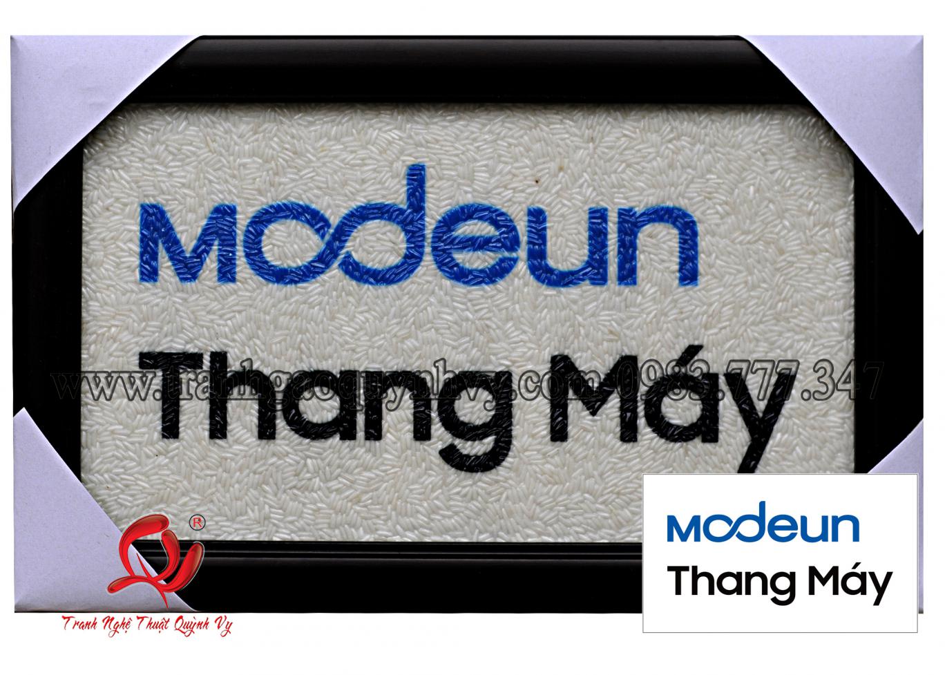 Tranh Gạo Logo Modeun 16 x 25
