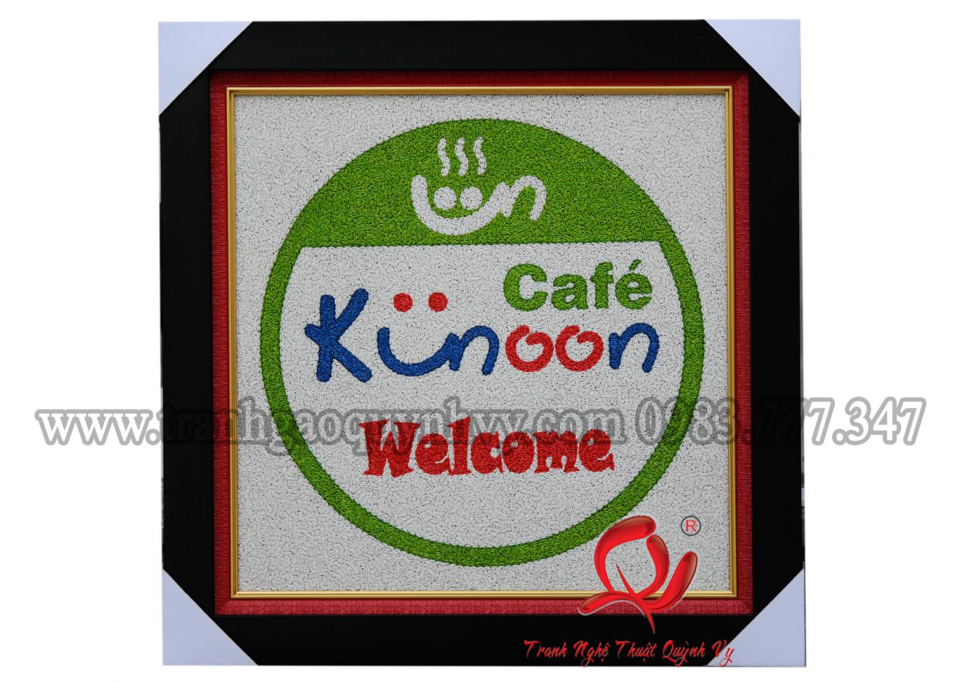 Tranh Logo Sơn Màu Cafe Kunoon 50 x 50 cm
