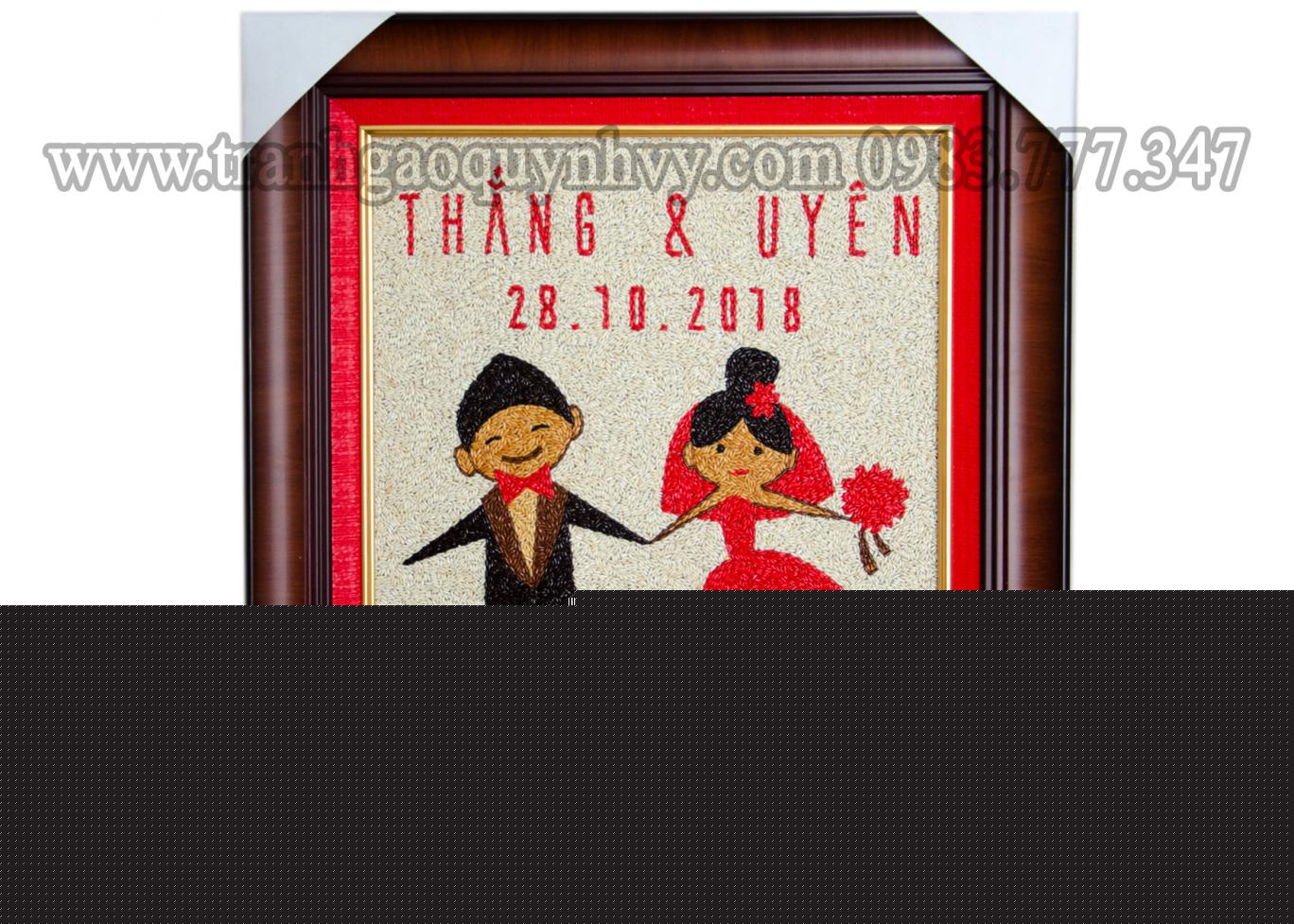 Tranh Gạo Đám Cưới 30 x 40
