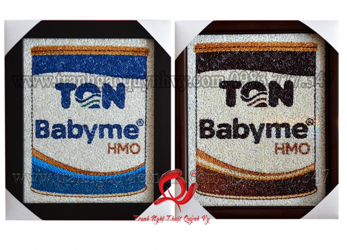Tranh Gạo 2 Bưc Logo Sữa BabyMe
