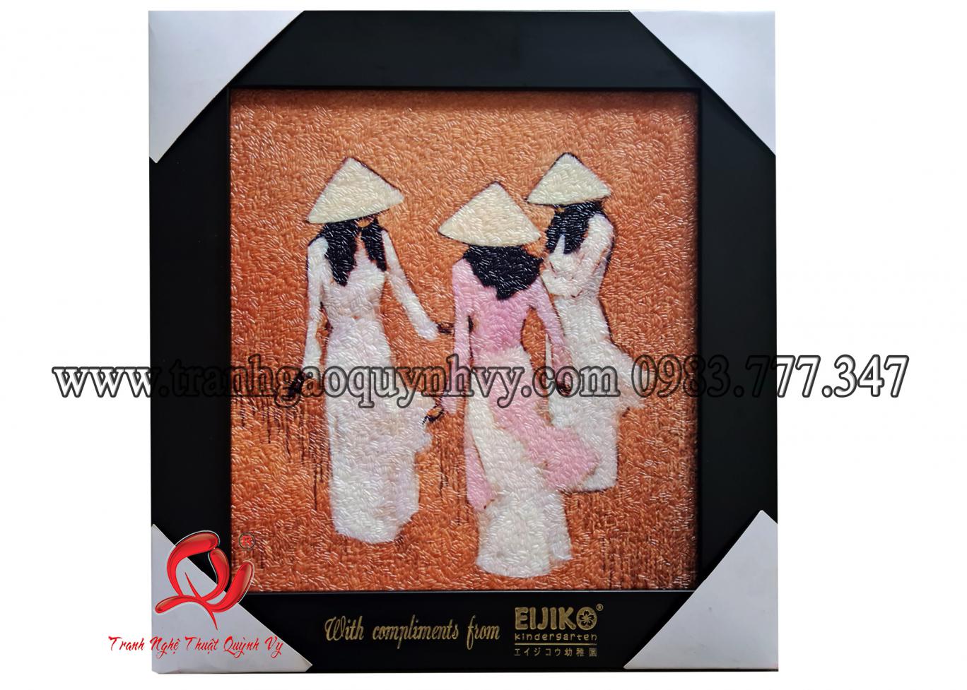 3 cô gái áo dài - 30 x 30
