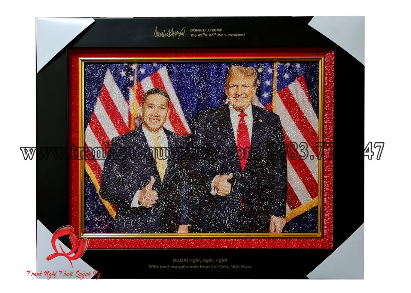Chân Dung Trump & Friend 30 x 40
